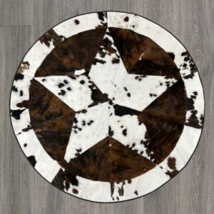 Cowhide Colombian 60 inch Round Star