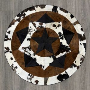 Cowhide Colombian 80 inch Round Star
