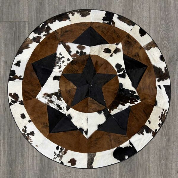 Cowhide Colombian 80 inch Round Star