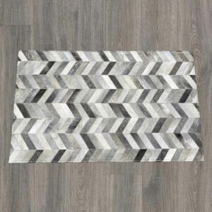 Cowhide Brazilian Patchwork Rug 3 x 5 Feet Chevron