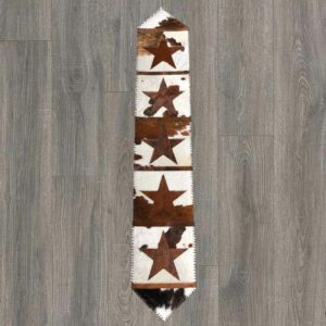 Cowhide Metallic Table Runner Small