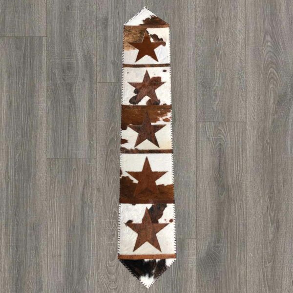 Cowhide Metallic Table Runner Small