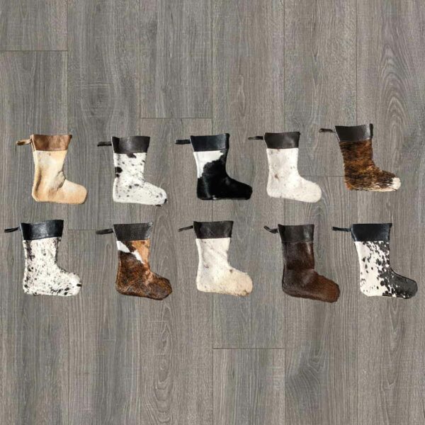 Cowhide Christmas Stockings Medium Size - Image 2